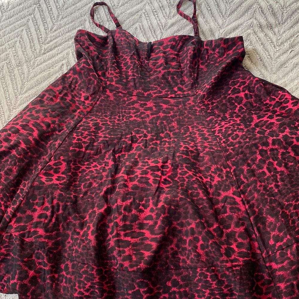 Betsey Johnson for torrid size 26 red and black leopard print dress